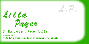 lilla payer business card